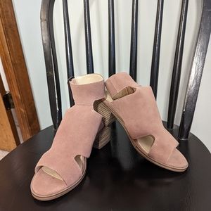 Sole Society Pink Suede Sandals, 7.5, like new